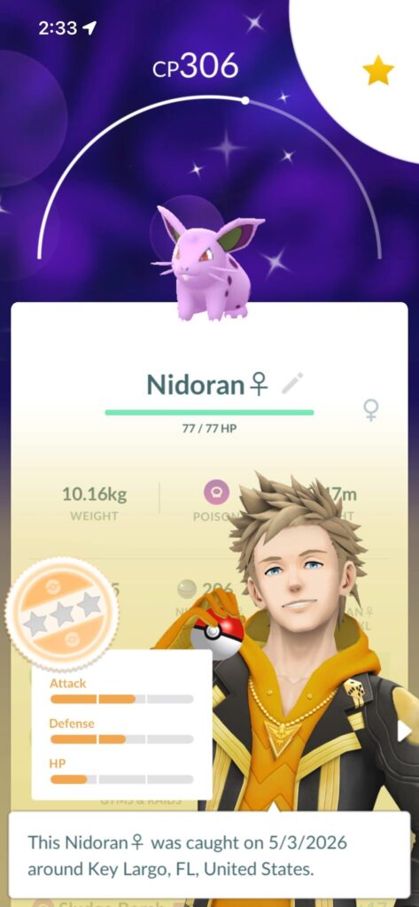 Back-to-back shiny Nidoran… and I accidentally evolved the first one yesterday 😭