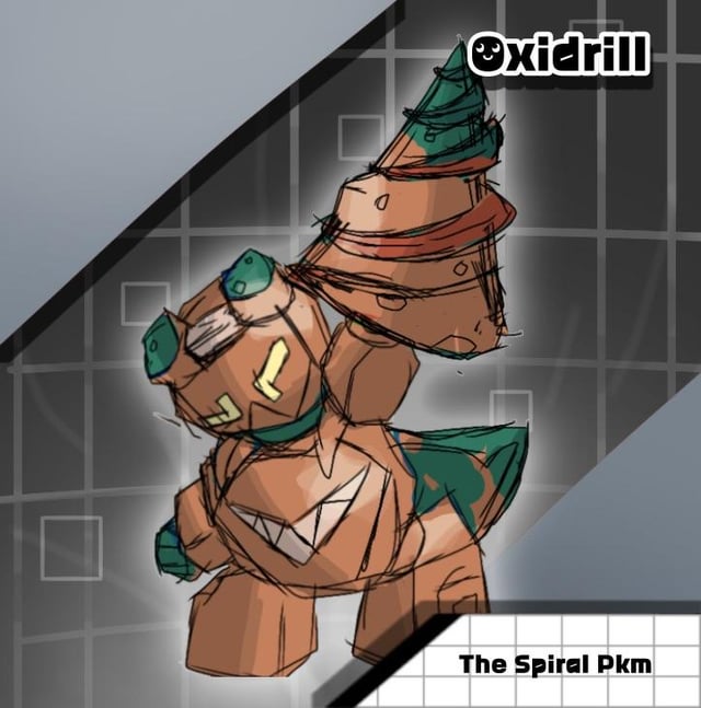 “MY DRILL SHALL BE THE DRILL THAT PIERCES THE HEAVENS” (Gurren Lagann inspired Fakemon)