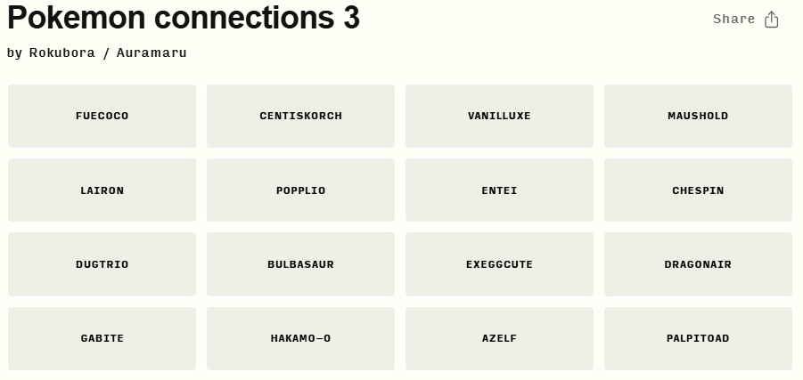 Pokemon Connections 3