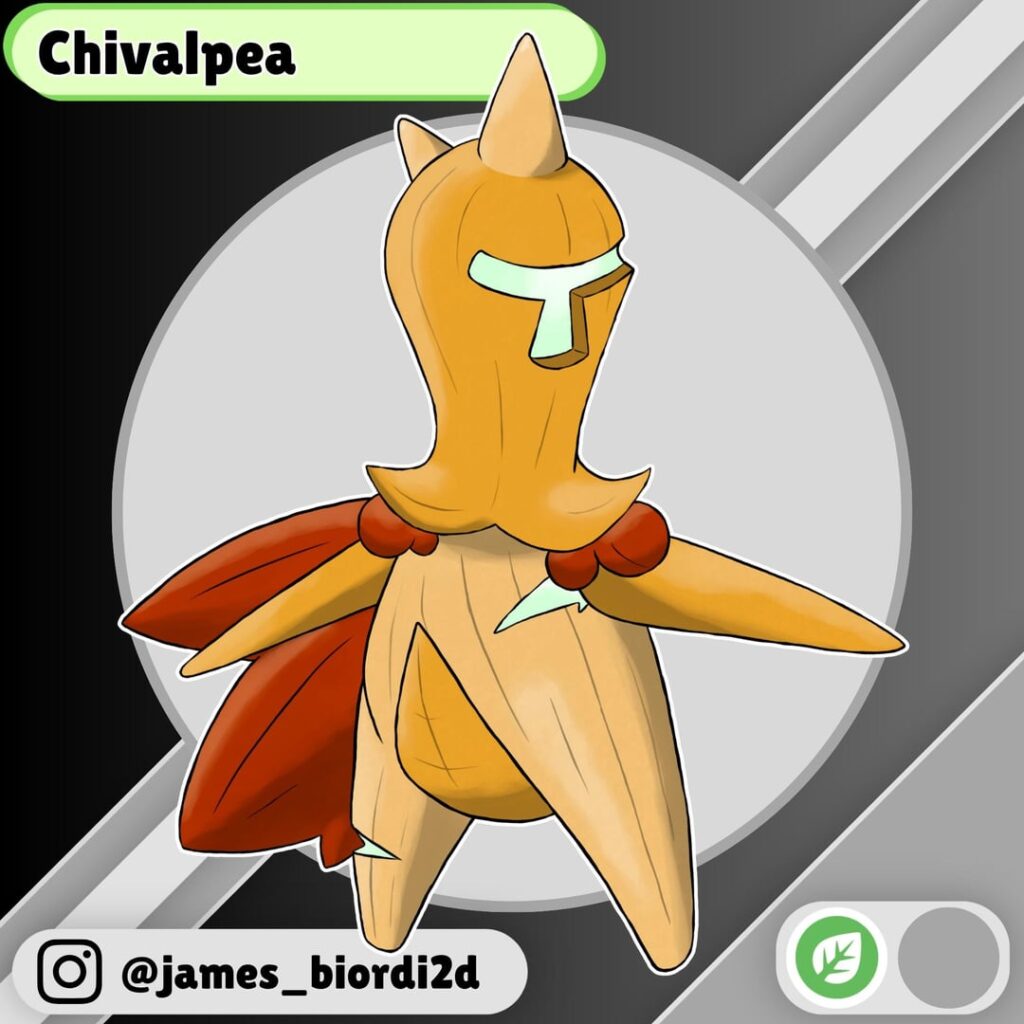 Second evolution to my peanut pokemon, Chivalpea