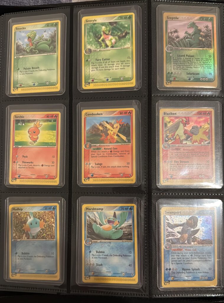 Went to a card show and finished the first page of my Gen 3 collection