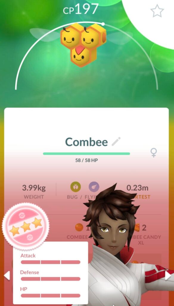 Caught a hundo combee that can evolve into Vespiquen!