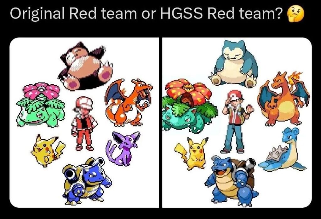 So if you didn't want Espeon because it's Johto or Lapras because of Blastoise, who should've been Red's 6th team member? Excluding his LGPE team