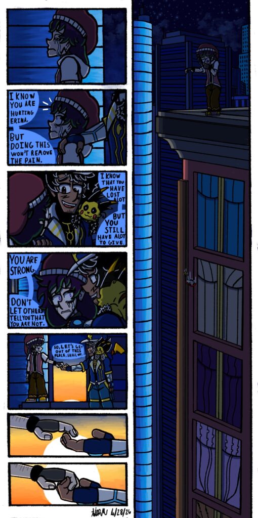 Ash Saves Girl - Comic Practice [OC]