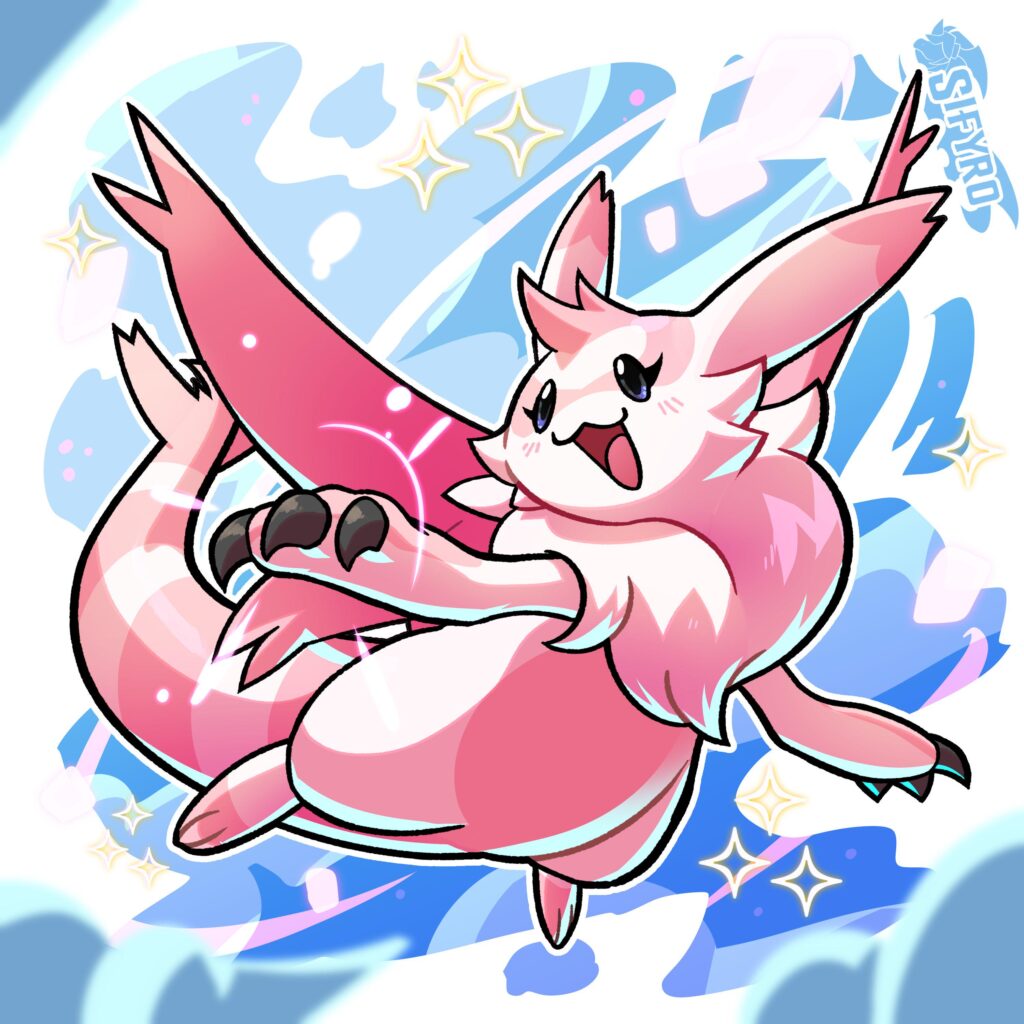 Latias – Furret Fusion (by @sifyro)