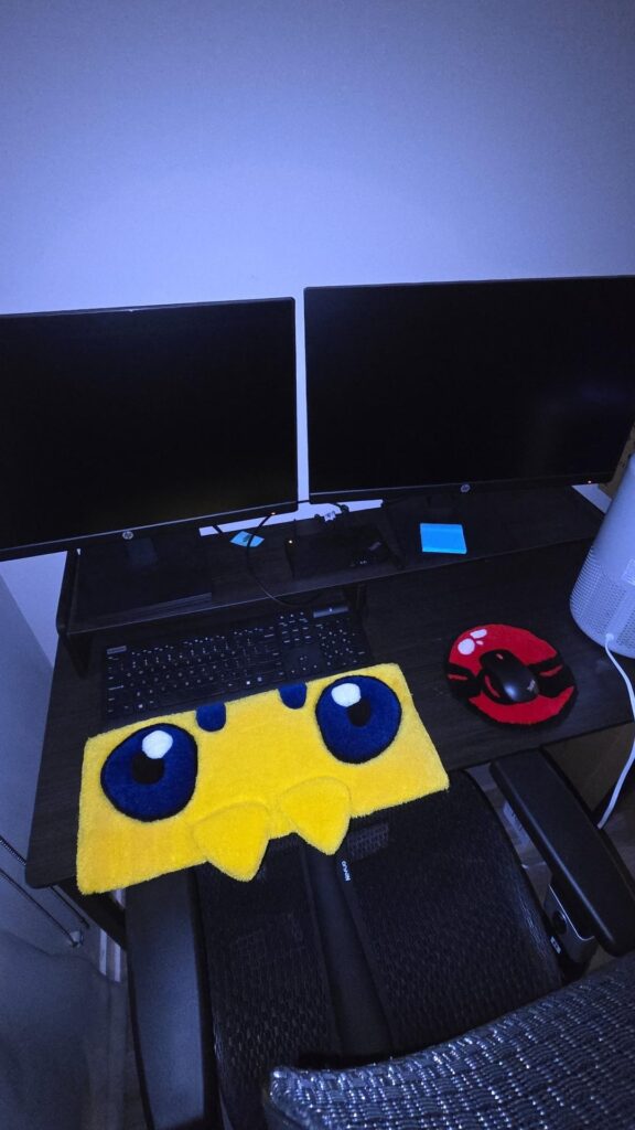 Pokemon tufted keyboard rug set