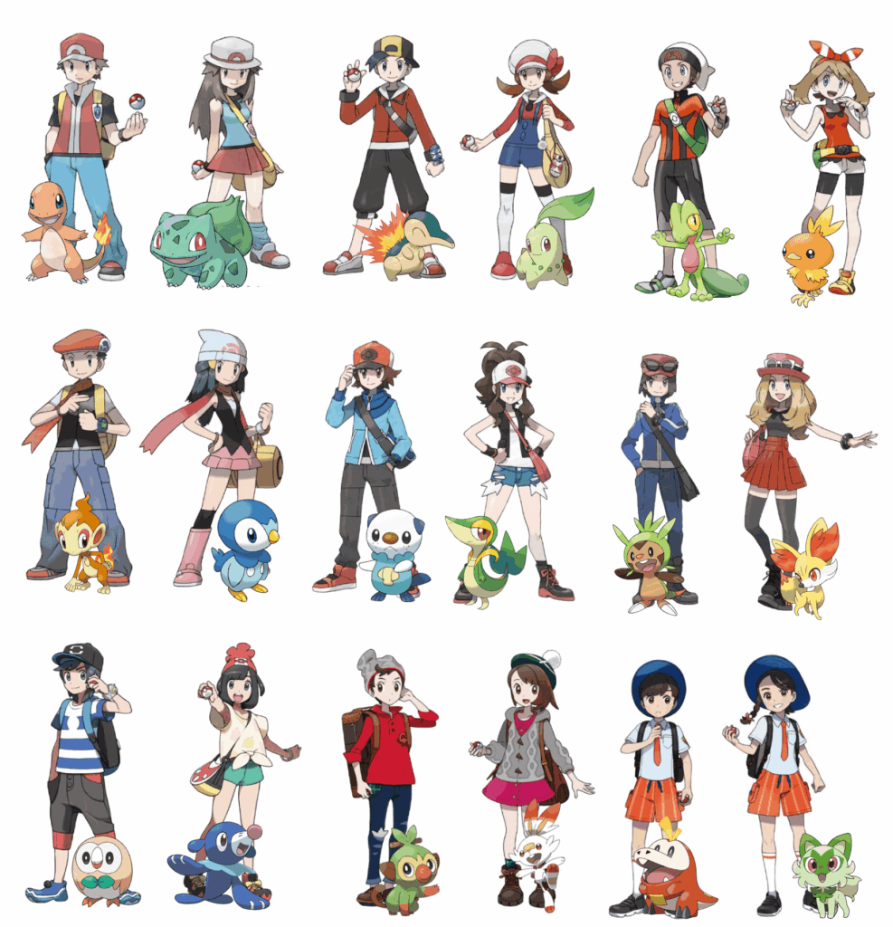 What I think each player character's canon Pokemon partner should be: