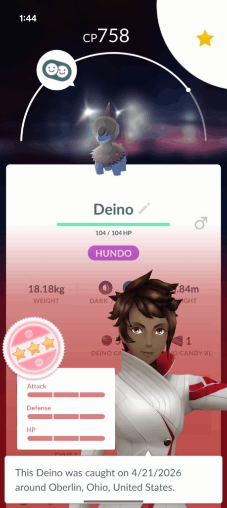 Should I work to evolve my 100% Deino or work on my 3 star fraxure.