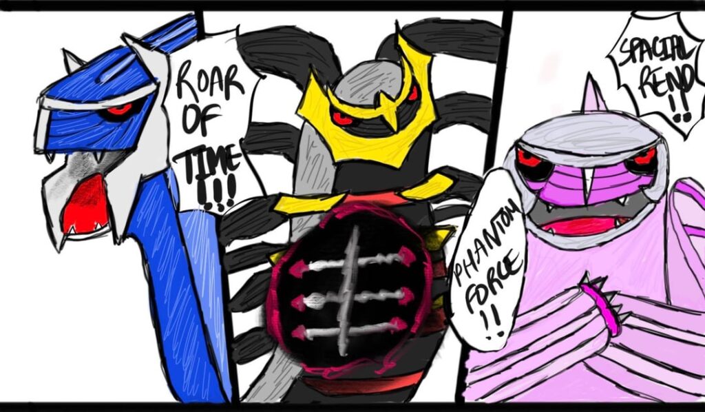 The Creation Trio in a 3-way clash [OC] (Inspirations in 2nd and 3rd slide posted for comparison)
