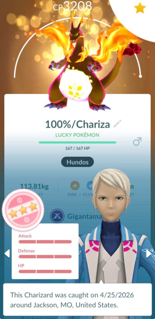 Lucky traded with my brother, I now have Hundo Gmax Gengar and Charizard