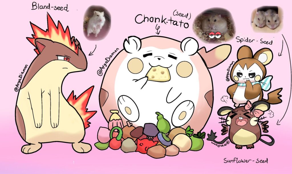My hamsters as Pokémon