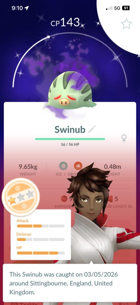 First shadow shiny