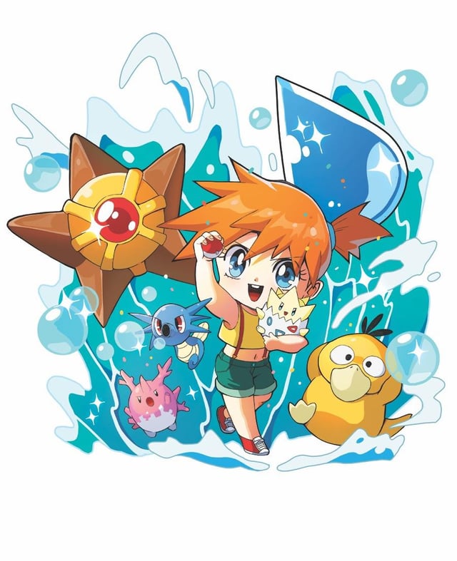 I drew Misty and her team from the anime