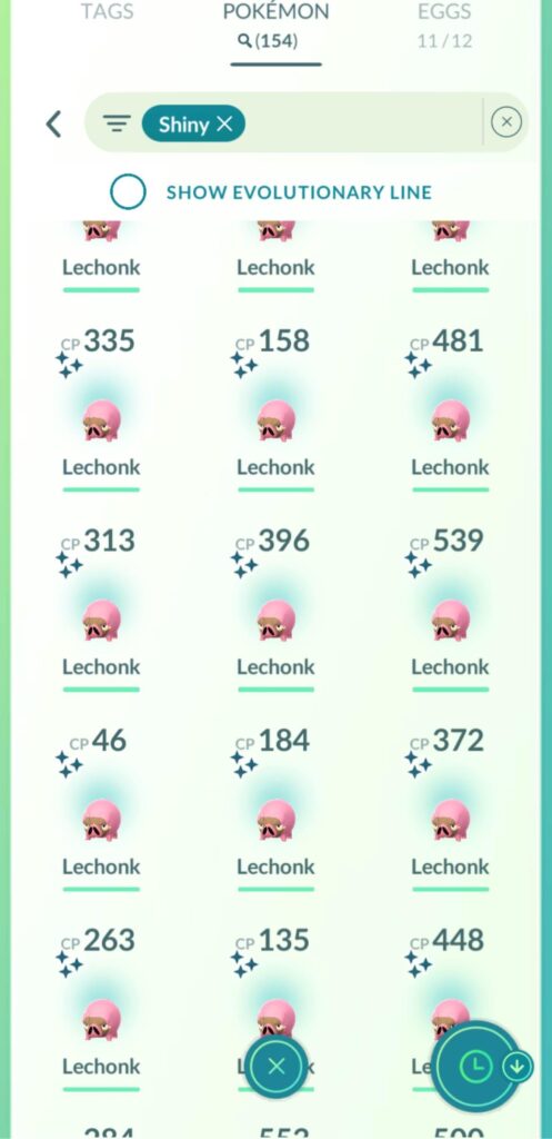 23 shiny Lechonk 🤩🐷✨ One of my favourite Pokemon, loved this community day 🥰