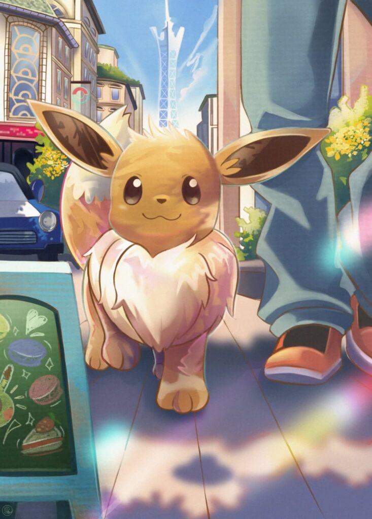 (OC) Eevee hanging out at Lumiose.