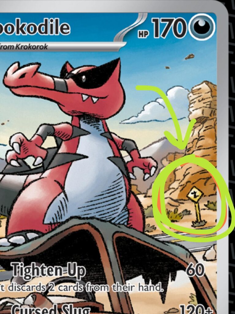 Small Krookodile sign behind on this card lmao