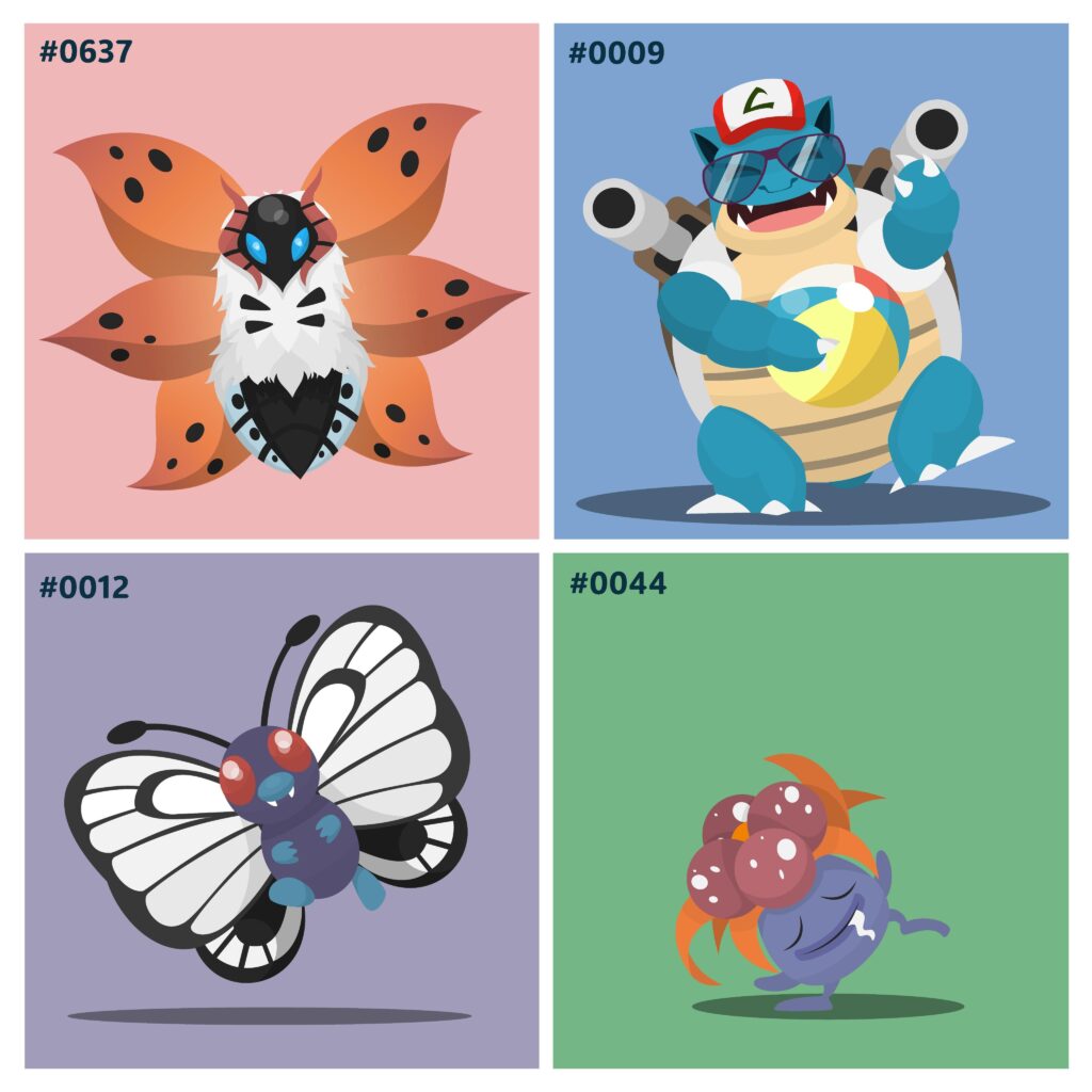[OC] I'm making a full national Pokedex using only the freeform shape tool in Powerpoint. 125 done :)