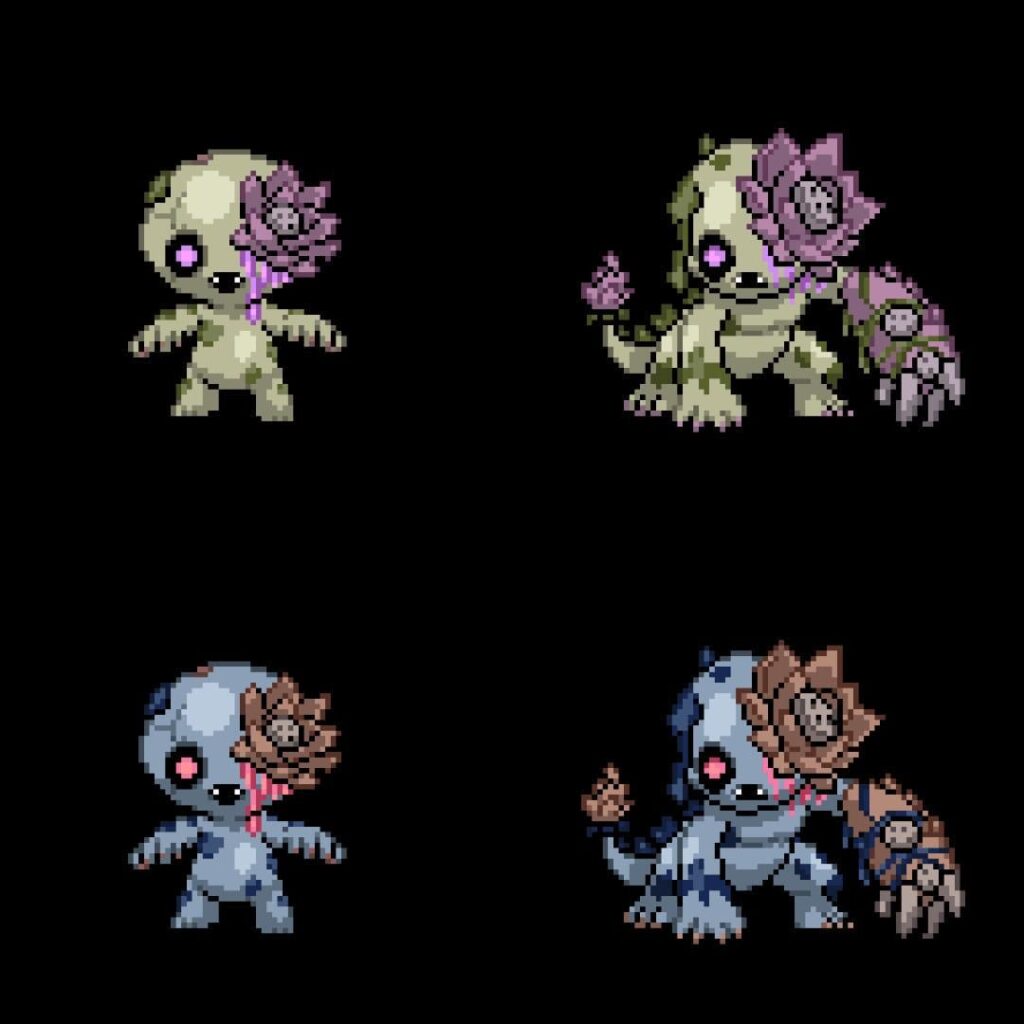 Zombud and Lotitan the lotus pokemon (pure poison type)