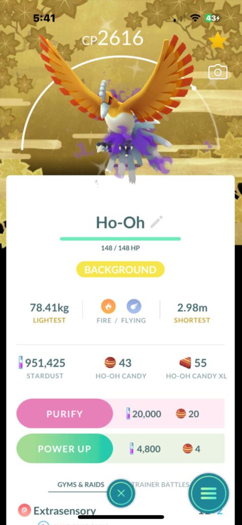 #pokemongo Ho-Oh with the perfect background to match