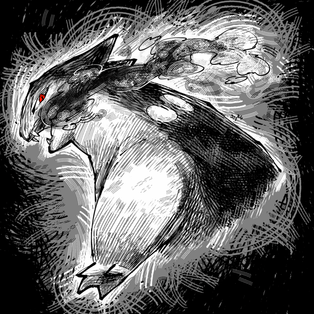 Trying out a new brush w/ Typhlosion and Deoxys! [OC]