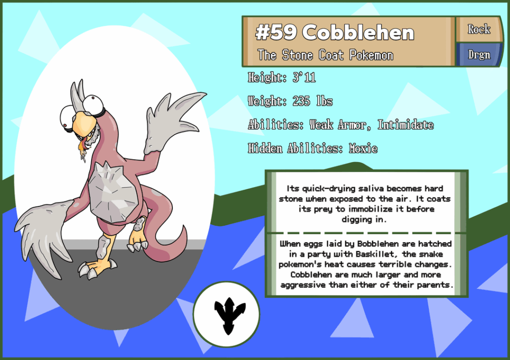 Snake+chicken=Uh Oh Kadia Dex #059 Cobblehen