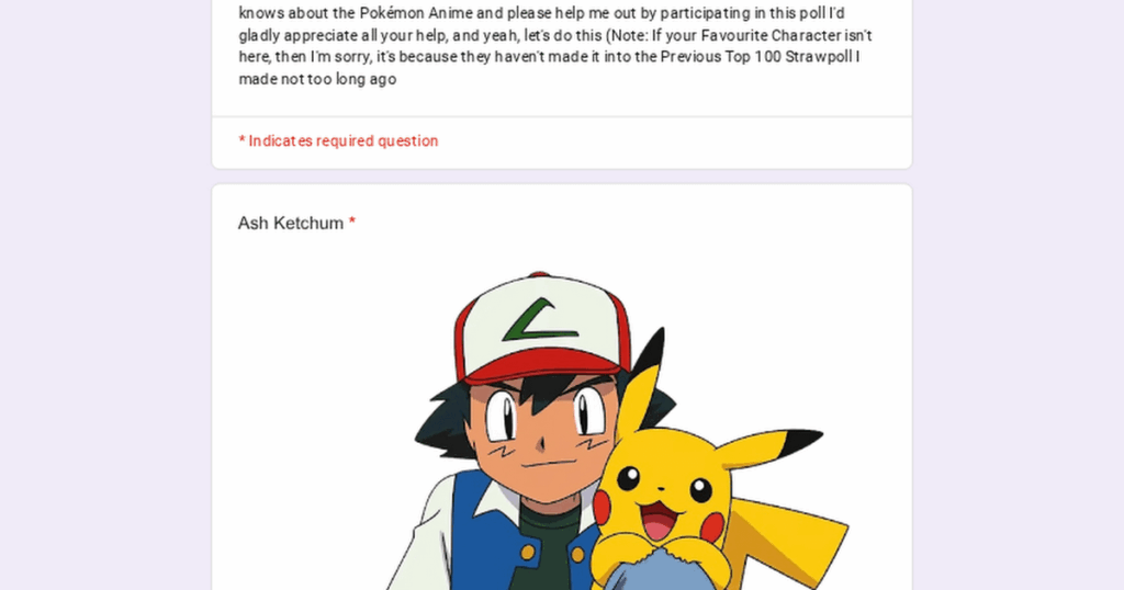 Top 50 Best Pokémon Anime Characters Grading Poll