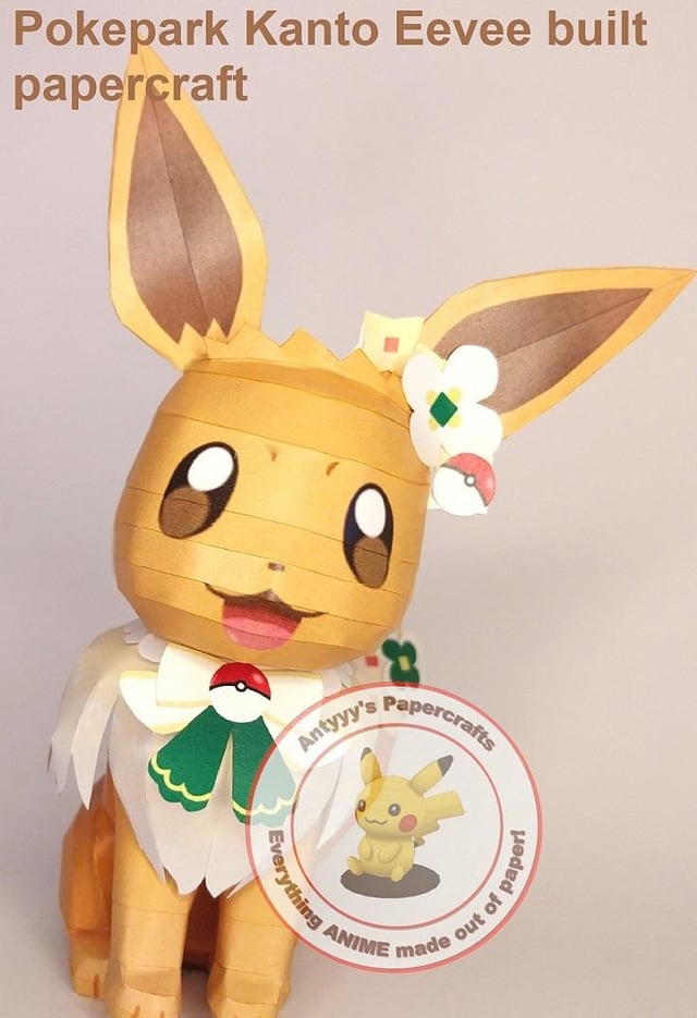 [OC] My Pokepark Kanto Eevee papercraft figure