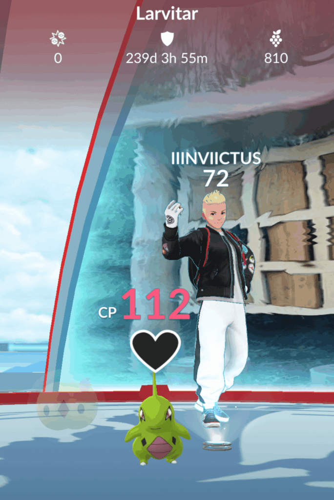 Just freed a shiny Larvitar after 239 days in the Swiss mountains