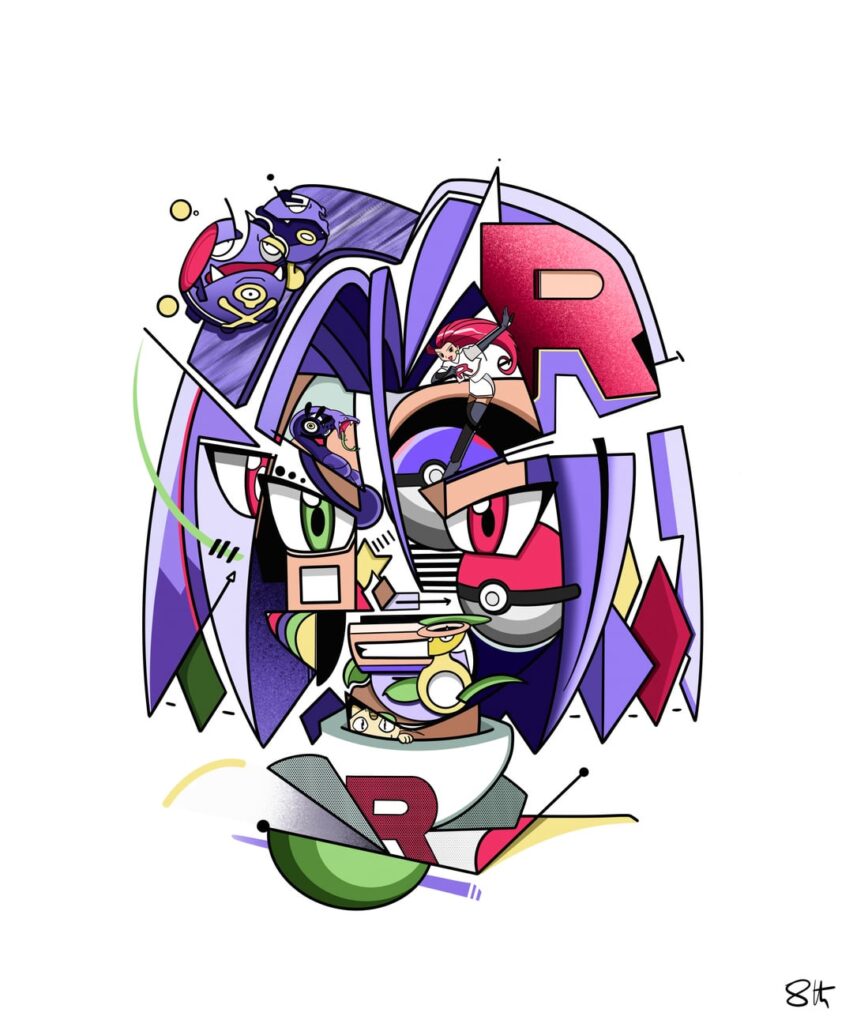 My Art in 2022 VS My Art in 2026 ( Team Rocket version )
