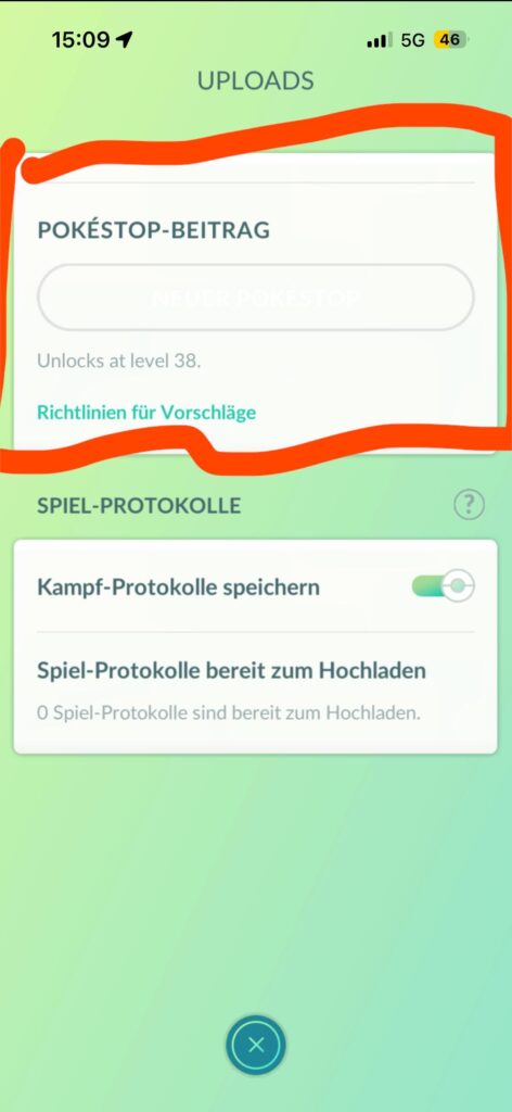 can’t add pokestop eventhough i’m level 45
