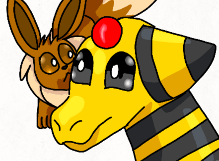 Ampharos and his son (made this when I was 19-20)