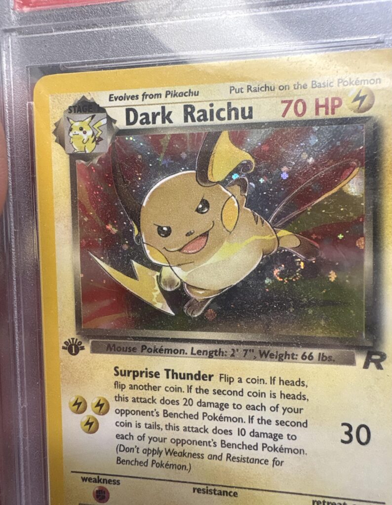 Just noticed my Dark Raichu has a fart swirl