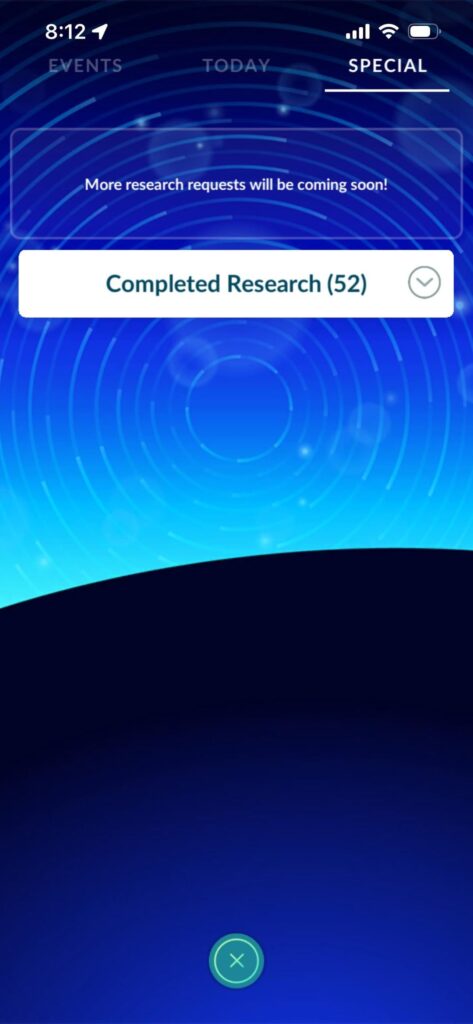 Returning player- no more special research?