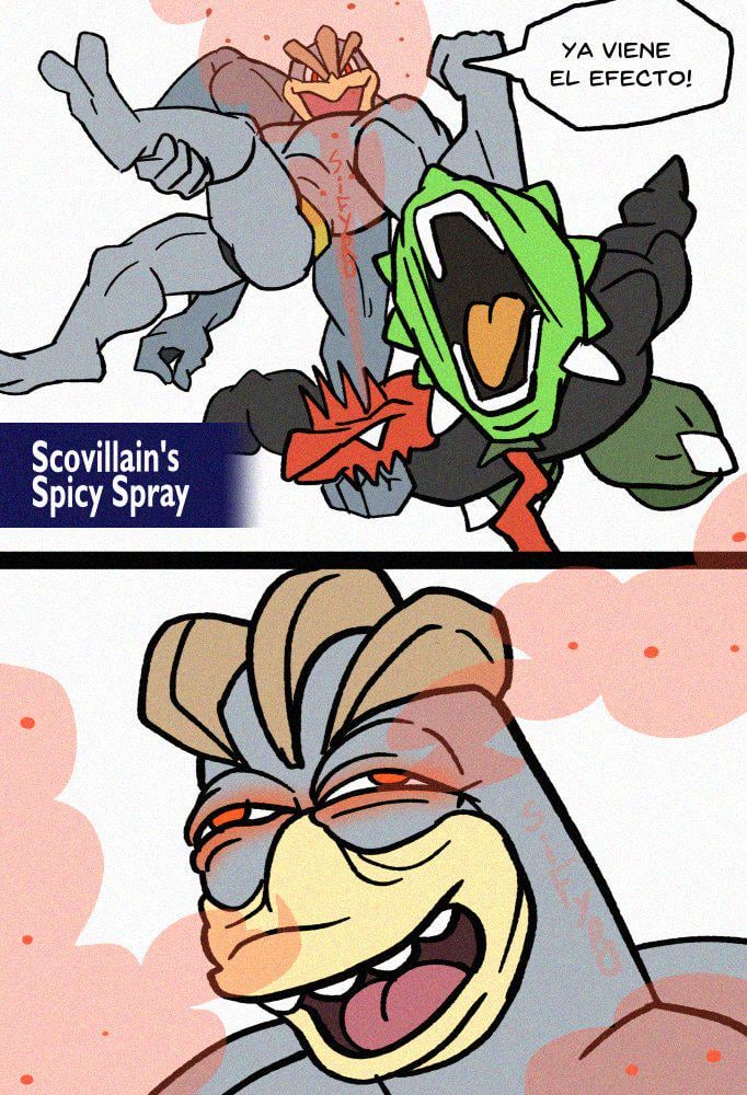 [OC] Drawing stuff I see in Champions: Those Guts pokemon and their spicy addiction