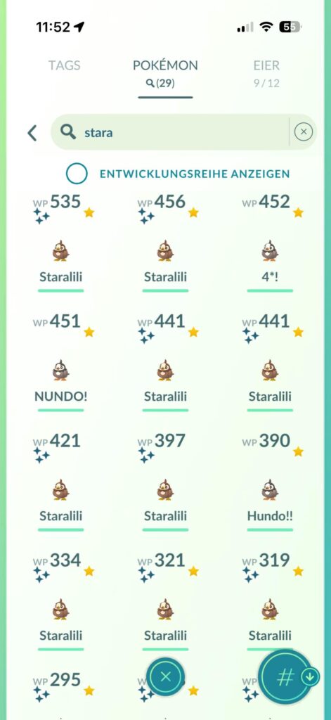 Returning to the game after 3 years, what do I do with 29 shiny starly‘s?