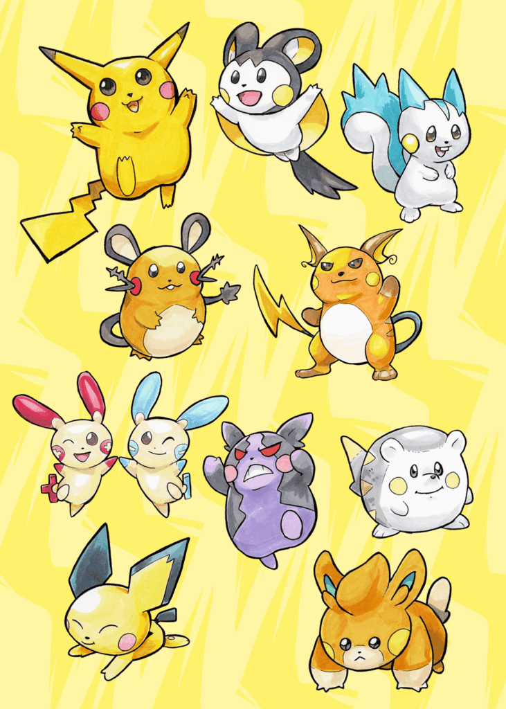 [OC] I drew the Pikachu clones and made somethin