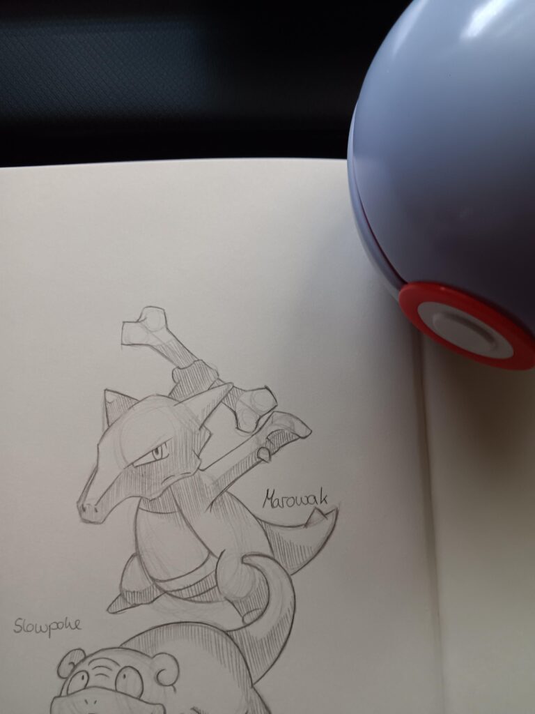 Drawing every Pokémon from first gen. Pulled by my Pokéball (3)