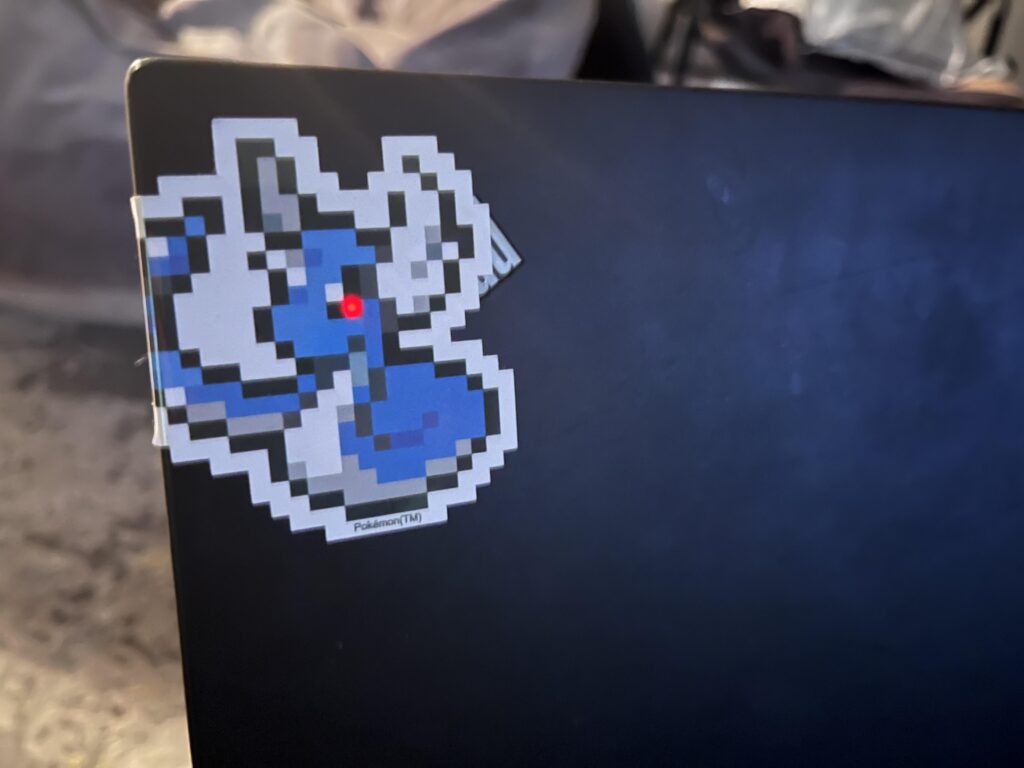 I put a dragonair sticker over my thinkpad logo.