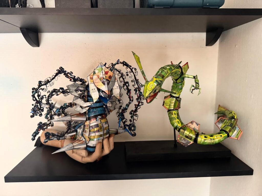 Pokemon Card Sculptures 👻 made using rare and holos [OC]