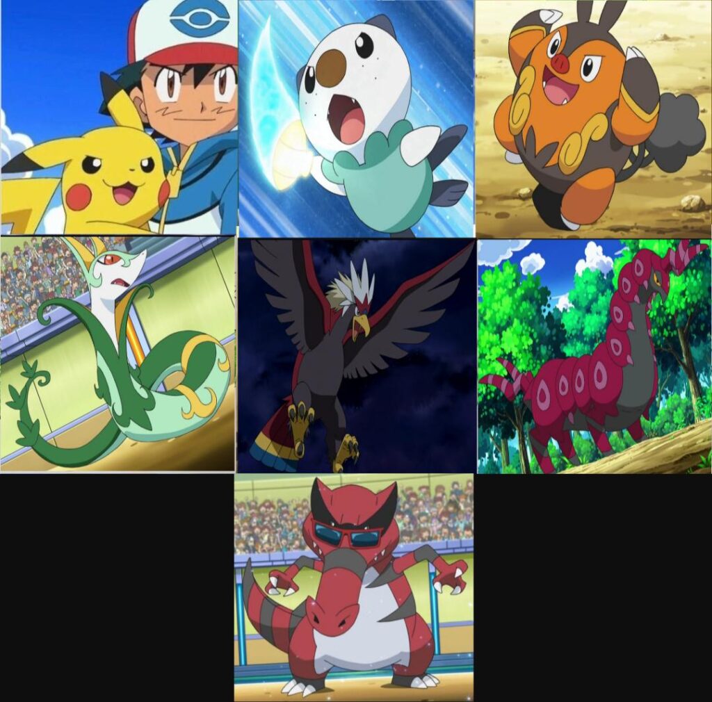 Ash's Unova team(my version)