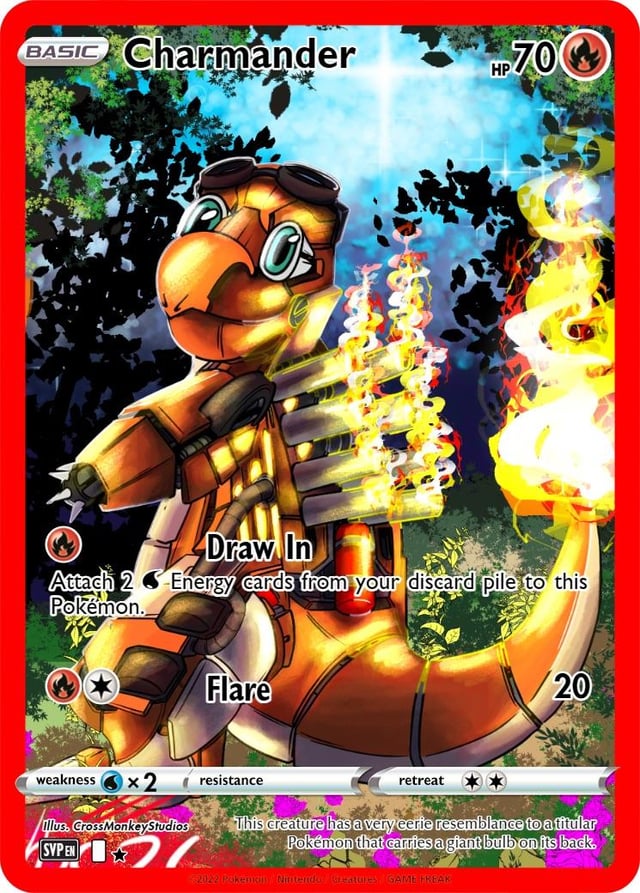 [OC] Finished a mecha Charmander commission!