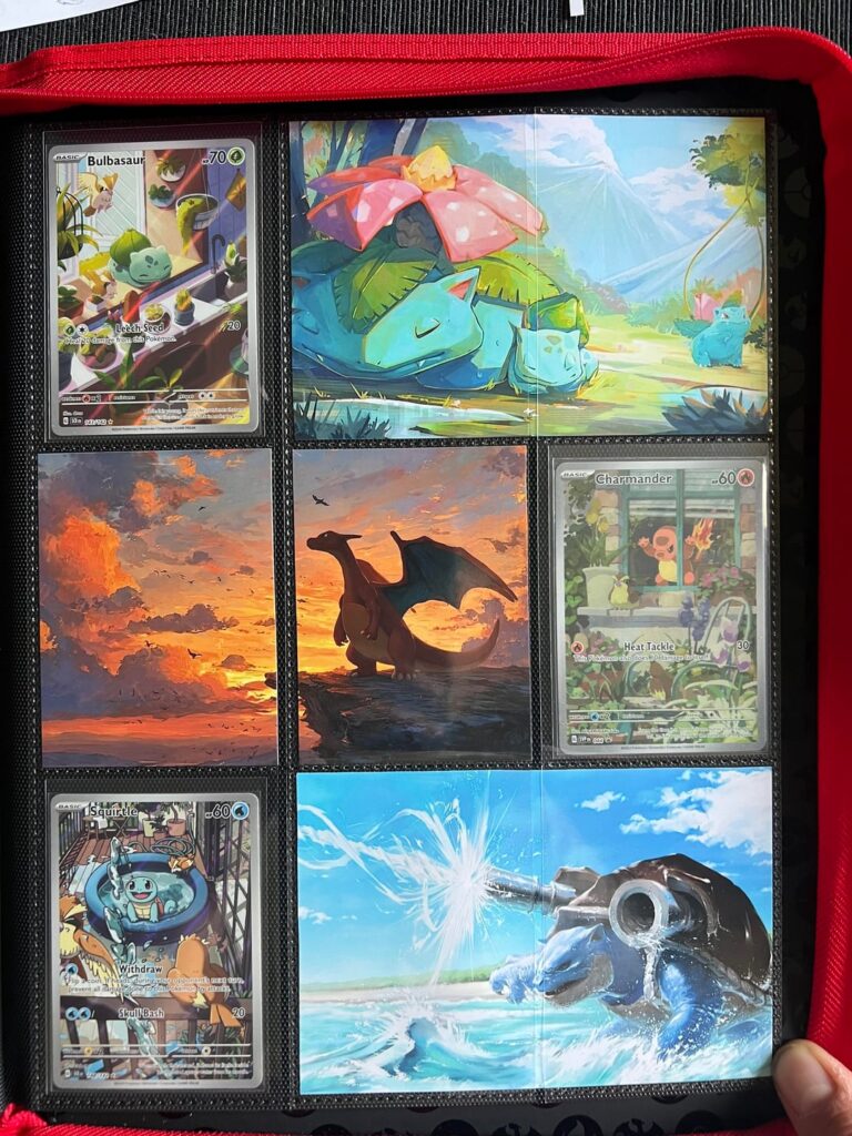 My first two binder pages using the Michi method