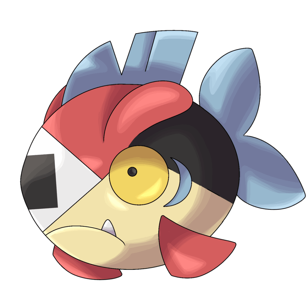 Fakemon line based on the Orinoco Piranha and Arapaima (Water/Water-Fire)