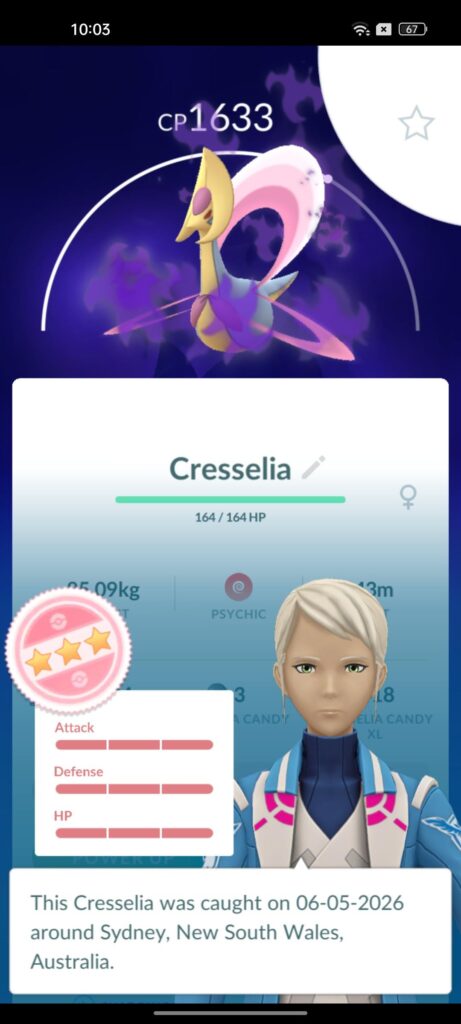 One and only Shadow Cresselia raid