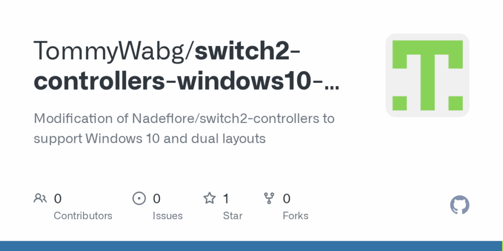 【Update】 Switch 2 Joy-Cons and Pro Controller 2 Wireless Connection for Windows 10/11 v0.1.0