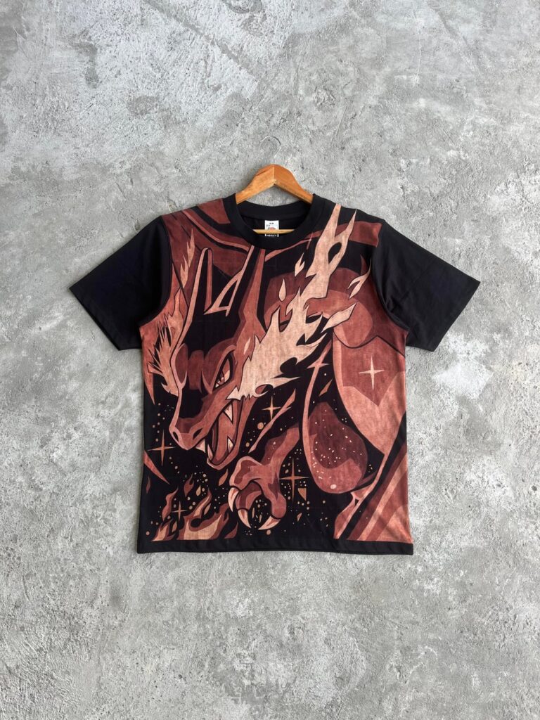 Charizard / Painted shirt using bleach
