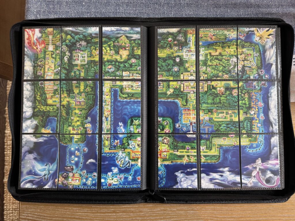 Made a Kanto map for my Gen 1 binder