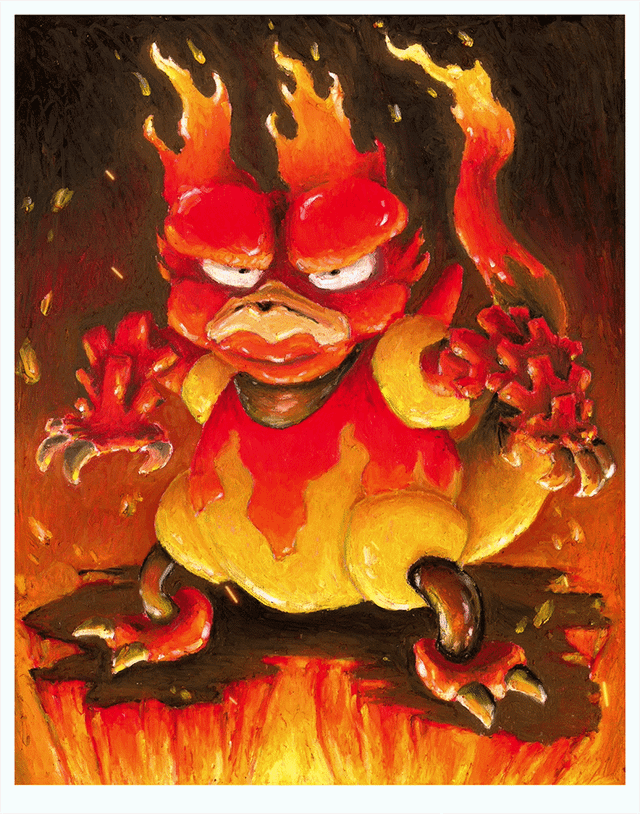 (OC) I'm drawing all 151 Kanto Pokemon - here's Magmar!