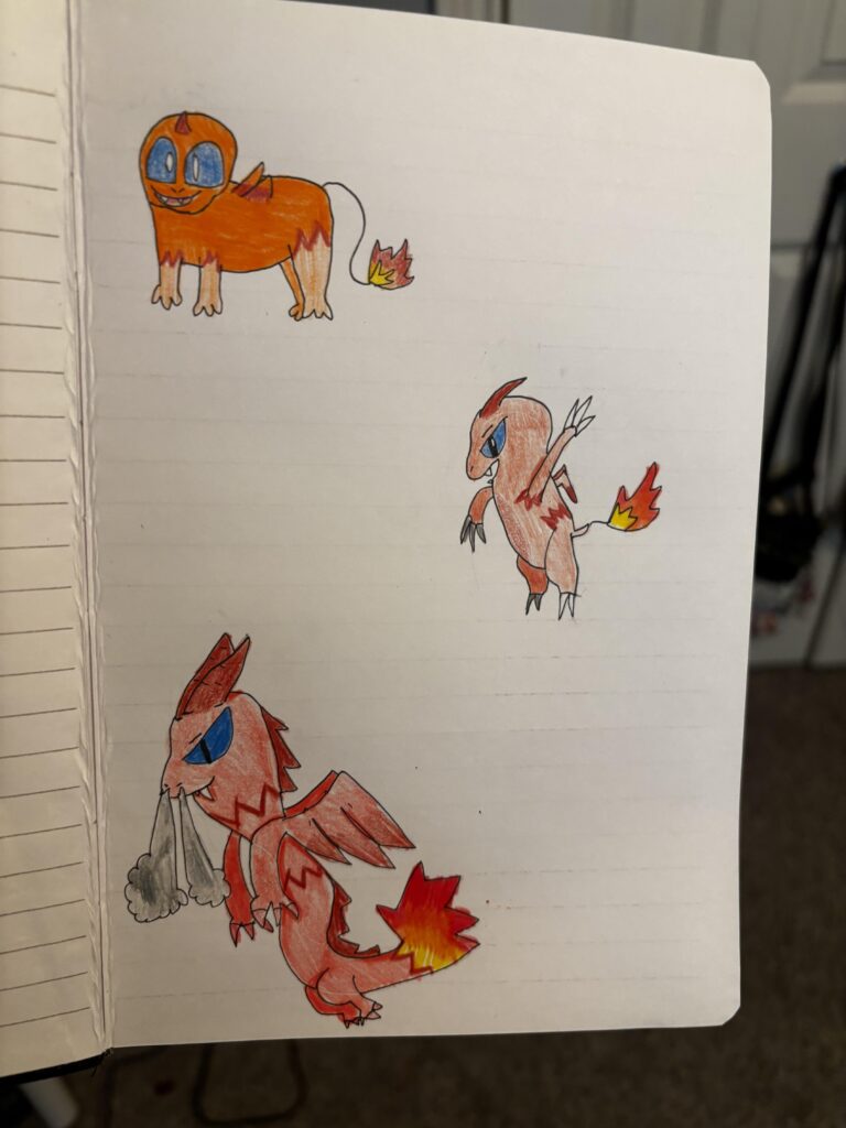 Day 4, 5 & 6 - Charmander, Charmeleon, Charizard [OC]