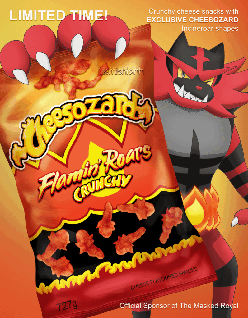 Cheesozards Crunchy Flamin’ Roars [OC]